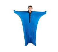 TOPARCHERY Sensory Stretchy Body Sock for Individuals with Autism, Anxiety - Deep Pressure Simulation Body Blanket - Full-Body Wrap - Snap Closure (Large 56"x27", Blue)