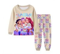 Topassion Kpop Demon Hunters Merch Pjs Set, 2 Pieces Sleepwear Zoey Kpop Demon Hunters Costumes Kids Pyjamas Kpop Demon Hunters Huntrix Kids Girls Clothes Round Neck Outfit Tshirt & Pants Music Party