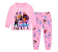 Topassion Kpop Demon Hunters Pjs Set, Girls 2 Piece Pyjamas Set Zoey Kpop Demon Hunters Costumes Kids Sleepwear Long Sleeve Outfit Tshirt + Pants Music Party for Kids Age 2-15 Years