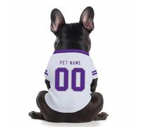 Topassion Personalised Dog Clothes Dog Cat Football Jerseys Shirt for Small, Medium, Large Dogs, Customized Sports Fan Pet Jerseys with Name Number Logo