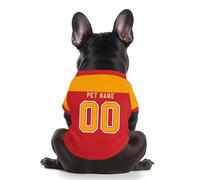 Topassion Personalised Dog Clothes Sports Fan Pet Football Jerseys, Customized Dog Cat Jerseys Shirt for Small, Medium, Large Dogs with Name Number Logo