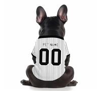 Topassion Personalised Dog Clothes Sports Fan Pet Football Jerseys, Customized Dog Cat Jerseys Shirt for Small, Medium, Large Dogs with Name Number Logo