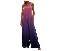 Topassion The Air Essentials Jumpsuit, Wide Leg Jumpsuit for Women UK Jersey Dungarees Women's Strappy Baggy Overalls Casual Pocket Playsuits Women's Lace Jumpsuit Ferristale Jumpsuit