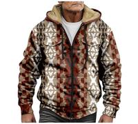 Topassion Thermal Jacket Waterproof Jacket Mens Puffer Jacket with Hood Long Waterproof Coat Mens Waterproof Fishing Jackets Waterproof Coat Mens Men's Jacket Mens Warm Fleece Jacket(A04 Khaki,XXL)