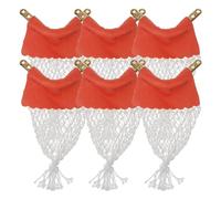 TOPAUP Snooker Pocket Nets Accessories, Billiards Mesh Bag Snooker Table Bag Net,Genuine Leather Brass Billiard Pocket Net 6 Pcs/Set Replacement Pool Table Ball Pocket Nets