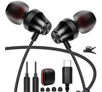 TOPAUX USB C Headphones Type C Earbuds for iPhone 17 Pro Max 16e 16 15 Plus in-Ear Noise Canceling Headset Volume Control Mic Wired Earphone for Samsung S26 S25 A16 A17 S24 S23 A36