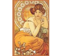 Topaz - Alphonse Mucha Masterworks Notebook: My Personal Notebook. Cute Journal for Home, School and Office. Classic Lined Paper. 6 x 9 ( A5 )120 Pages