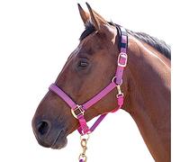 Shires Topaz Nylon Headcollar - Raspberry Extra Full