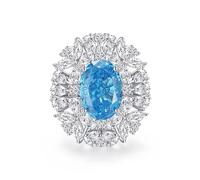 Topaz Ring Band, Womens Engagement Rings Luxury Au375 9K White Gold Band with Moissanite Size P 1/2