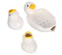 TOPBATHY 1 Set Cute Duck Toothbrush Holder Cartoon Bathroom Organizer for Efficient Storage Space Saving Ceramic Toothbrush Soap Stand for Home Decor