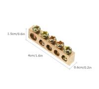 TOPBATHY 10 Pcs Copper Screw Terminal Ground Neutral Bar Distribution Wire Connector Block with High Strength Wear-resistant Electrical Terminal for Distribution Boxes and Wiring Panels