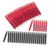 TOPBATHY 100Pcs Fountain Pen Ink Refills Black Blue Red Erasable Ink Cartridges for School Supplies Smooth Writing Accessory