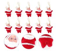 TOPBATHY 100pcs Mini Santa Claus Hanging Ornaments Christmas Miniature Ornament Santa Claus Dolls Christmas Tree Hanging Decorations for Xmas Tree Cupcake Toppers
