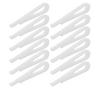 TOPBATHY 100pcs White Plastic U-shape Shirt Clips with Teeth, Small Alligator Clothes Pins for Garment Fixing, Suitable for Shirts, Pants, Socks, and Sewing Accessories