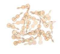 TOPBATHY 100pcs Wooden Violin Shape Charms Cutouts for Jewelry Making and Craft Projects, Unfinished Music-Themed Pendants Suitable for DIY Accessories and Party Favors