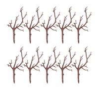 TOPBATHY 10pcs Artificial Antler Branches Plastic Branch Decoration Coffee Realistic Never Wither for Flower Arrangement and DIY Craft