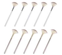TOPBATHY 10pcs Fan-shaped Makeup Brushes Soft Hair Cosmetic Powder Applicators for Highlighting Loose Powder and Fruit Acid Essence Face Essentials for Facial Esthetician Use