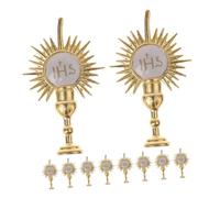 TOPBATHY 10Pcs Gold Communion Cake Topper Decorations for Baptism First Communion and Religious Celebrations Elegant Holy Light Cupcake Picks for Spiritual Events