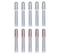 TOPBATHY 10pcs Lip Gloss Tube Empty Refillable Lip Balm Bottles Design Plastic Material Golden Silver for Beginners and Professional Makeup Artists