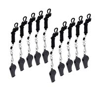 TOPBATHY 10pcs Loud Referee Whistles with Lanyard Portable Survival Whistle for Soccer Coaching Outdoor Sports Emergency Use