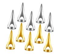TOPBATHY 10pcs Metal Hair Parting Selecting Tools for Braiding and Curling Retro Punk Gothic Finger Rings for Hair Styling Comfortable Accessories for Home and Salon Use