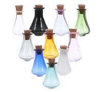 TOPBATHY 10pcs Mini Glass Bottles with Cork Stoppers Small Spell Jars for DIY Crafts Wedding Party Favors and Home Decoration Creative Tiny Wishing Jars