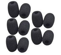 TOPBATHY 10pcs Mini Mic Covers Sponge Microphone Protection Windshield for Lapel Headset Wireless Mics Soft Noise Filter for Speech Teaching Conference Use
