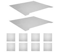 TOPBATHY 10Pcs Plastic Document Sleeves with Colorful Labels, 33X32Cm Paper Organizer Folders for Office, School, Project and Report Filing, Document Storage Bags with Adhesive Memo Pads