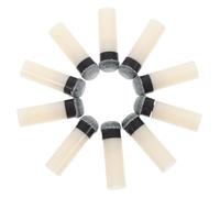 TOPBATHY 10pcs Pool Cue Tips Replacement Gray Plastic Billiard Snooker Stick Topper Secure Threaded Design for Accurate Shots Easy Install Suitable for High-intensity Matches and Practice