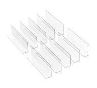 TOPBATHY 10Pcs PVC Supermarket Shelf Divider Side Splitter Store Goods Separator Non-yellowing Plastic Classification Rack for Drinks Bread Biscuits