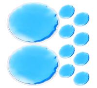 TOPBATHY 10pcs round Cooling and Hot Therapy Eye Pads for Home the Go Gentle on Sensitive Skin Blue Gel Pvc Eye Patch and Dark Circle Treatment