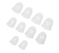 TOPBATHY 10pcs Transparent Silicone Kalimba Finger Sleeve Protectors for Thumb Piano and Guitar Flexible Anti-slip Thumb Caps to Prevent Cuts and Wear Finger Covers for Musical Instruments