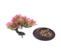 TOPBATHY 12 Inch Artificial Pine Bonsai Tree for Sushi Table Decoration, Practical Plastic Fake Juniper Plant with Detail Oriented Design, for Home and Office Desk Display