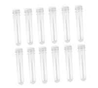 TOPBATHY 12 Pcs Transparent Pet Plastic Test Tube Containers for Travel Cosmetic Storage and Sample Packing Multifunctional Empty Bottles for Various Uses