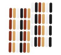 TOPBATHY 120PCS PU Leather Handmade Sewing Labels with Holes for DIY Crafts Blank Tags for Crochet Knitting Bags Clothing Personalised Handcraft Accessories in Black White