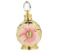 TOPBATHY 12Ml Refillable Glass Perfume Bottle, Creative Rose Design, Decorative Black Bottle Container for Essential Oil, Daily Use and Travel