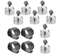 TOPBATHY 12pcs Finger Thumb Guitar Picks Set Bulk Small Celluloid Picks with Holes for Electric Acoustic and Bass Guitars Suitable for Fingerstyle Playing