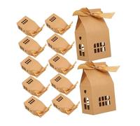 TOPBATHY 12pcs Hollow House Shape Wedding Favor Boxes Decorative Candy Container for Parties for Storing Candies and Trinkets for Weddings and Celebrations