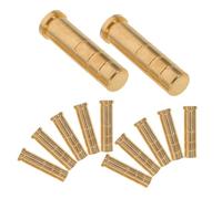 TOPBATHY 12pcs Insert Weights Screw-in Brass Connectors for Arrowheads Fit Target Hunting Shafts with Precision Brass Bushings for Stable Flight