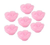 TOPBATHY 12pcs Pink Floating Flower Candles Decorative Tealight Candle Decor for Home Wedding Party Bedroom Paraffin Wax No Smoke for Romantic Atmosphere