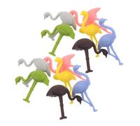 TOPBATHY 12pcs Silicone Flamingo Wine Glass Markers Charms Tropical Animal Drink Identifiers for Beach Wedding Bachelorette Party Reusable Glass Tags for Cocktail and Holiday Gatherings