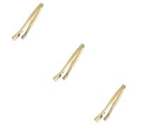 TOPBATHY 12pcs Stainless Steel Mini Food Tongs for Serving Ice Cubes Bread and More Kitchen Bar Supplies Golden for Parties and Outdoor Activities
