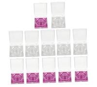 TOPBATHY 12pcs Transparent Eyelash Storage Boxes with Rosy and Silver Shiny Bottom Cards Empty Lash Organizer Trays for False Eyelashes Cosmetic Storage with Sealed Design for Salon and