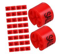 TOPBATHY 150pcs Colored Plastic Hanger Labels for Retail Stores Markers Labels for Clothes Rack Organization and Inventory Management