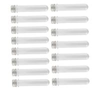 TOPBATHY 15pcs Transparent Sneaker Shoelace Storage Jars with Screw Caps Clear PE Test Tubes Organizer for Travel Anticolor Mixing Multipurpose Small Item Containers