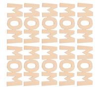 TOPBATHY 15pcs Wood Mom Pieces Handmade Mom Piece Wooden Letter Delicate Artistic Khaki Word Shaped Cutouts for Mother's Day Wall Decoration