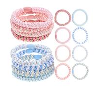 TOPBATHY 16pcs Boho Hair Ties for Medium and Voluminous Hair, Strong Elastic No Damage Ponytail Holders with Comfortable All-day Wear, for Yoga and Sports Activities