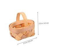TOPBATHY 16Pcs Mini Woven Wooden Baskets with Handles Handcrafted Mini Candy Boxes for Wedding Party Rustic Storage Baskets for Chocolates and