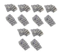 TOPBATHY 16pcs Miniature Stone Stairs Resin Micro Landscape Accessories for Fairy Garden Straight Twisted Pathway Steps Garden Furniture Ornaments for Spaces