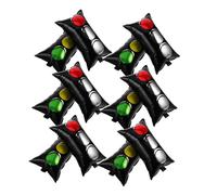 TOPBATHY 16pcs Traffic Light Foil Balloons Red Yellow Green Automobile Party Balloon Decor for Race Car Birthday Transportation Construction Party Supplies and Photo Props Backdrop
